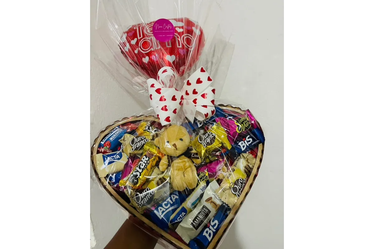 Cesta Encanto do Coração da Nina Cestas
